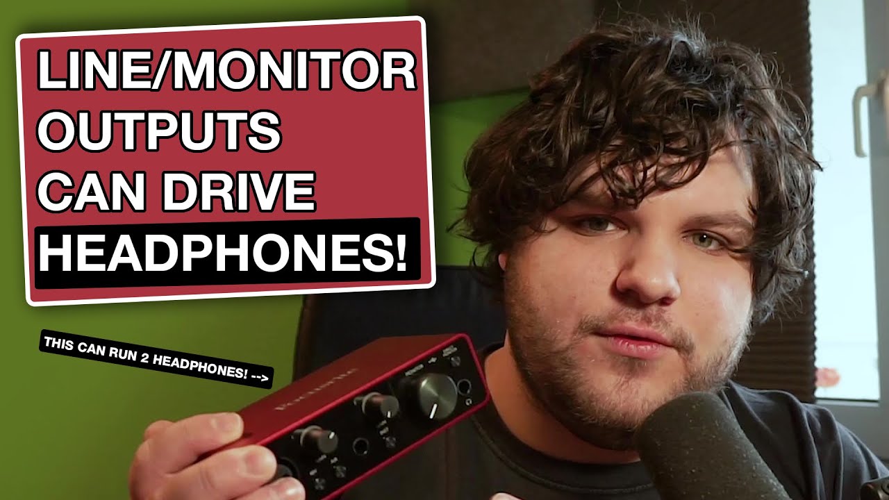 Scarlett Solo with 2 Headphones - How to use your audio interface monitor/line outs with a headphone