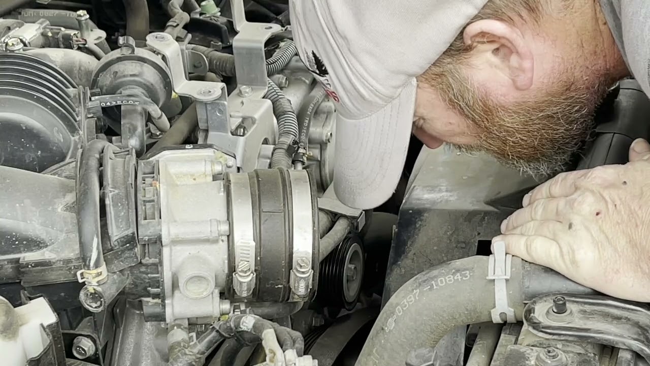 How To Change The Belt, Tensioner & Idler Pulley On 2017 Nissan Frontier