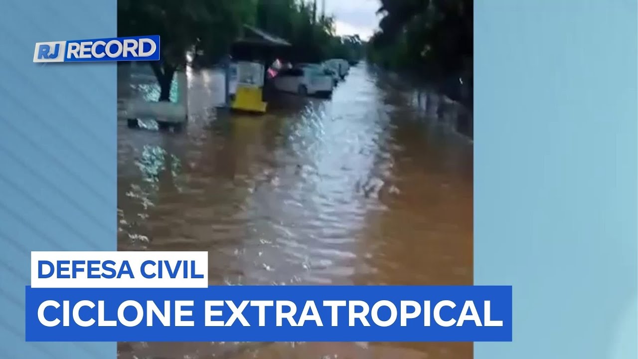 Chegada de ciclone extratropical deixa cidades do interior do RJ em estado de atenção