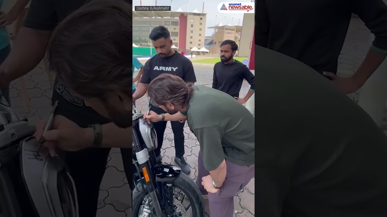 MS Dhoni Autographs Fan&rsquo;s Bike: Viral Video Captures the Heartwarming Moment