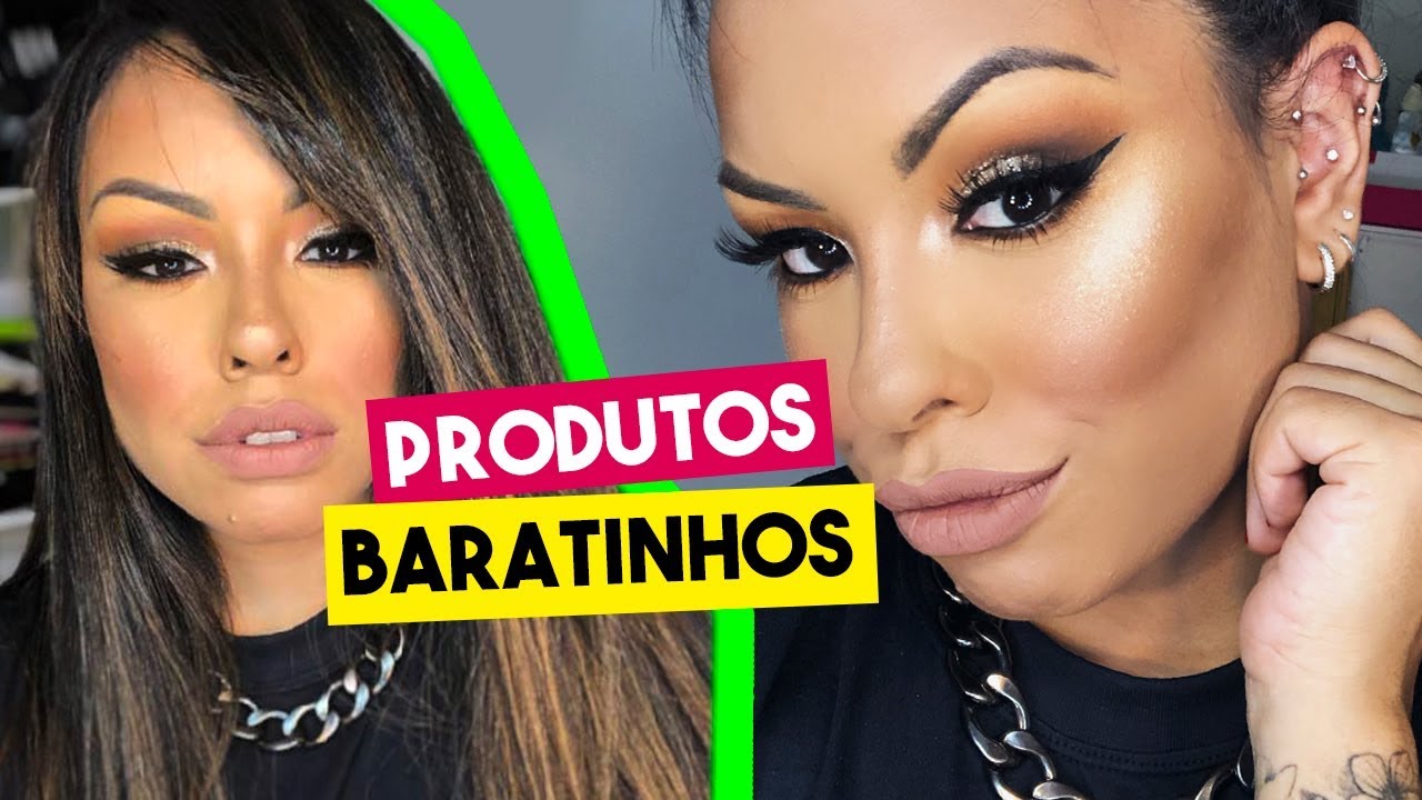 MAKE para FESTAS/ FORMANDAS com PRODUTOS BARATINHOS - Por @Nathinog