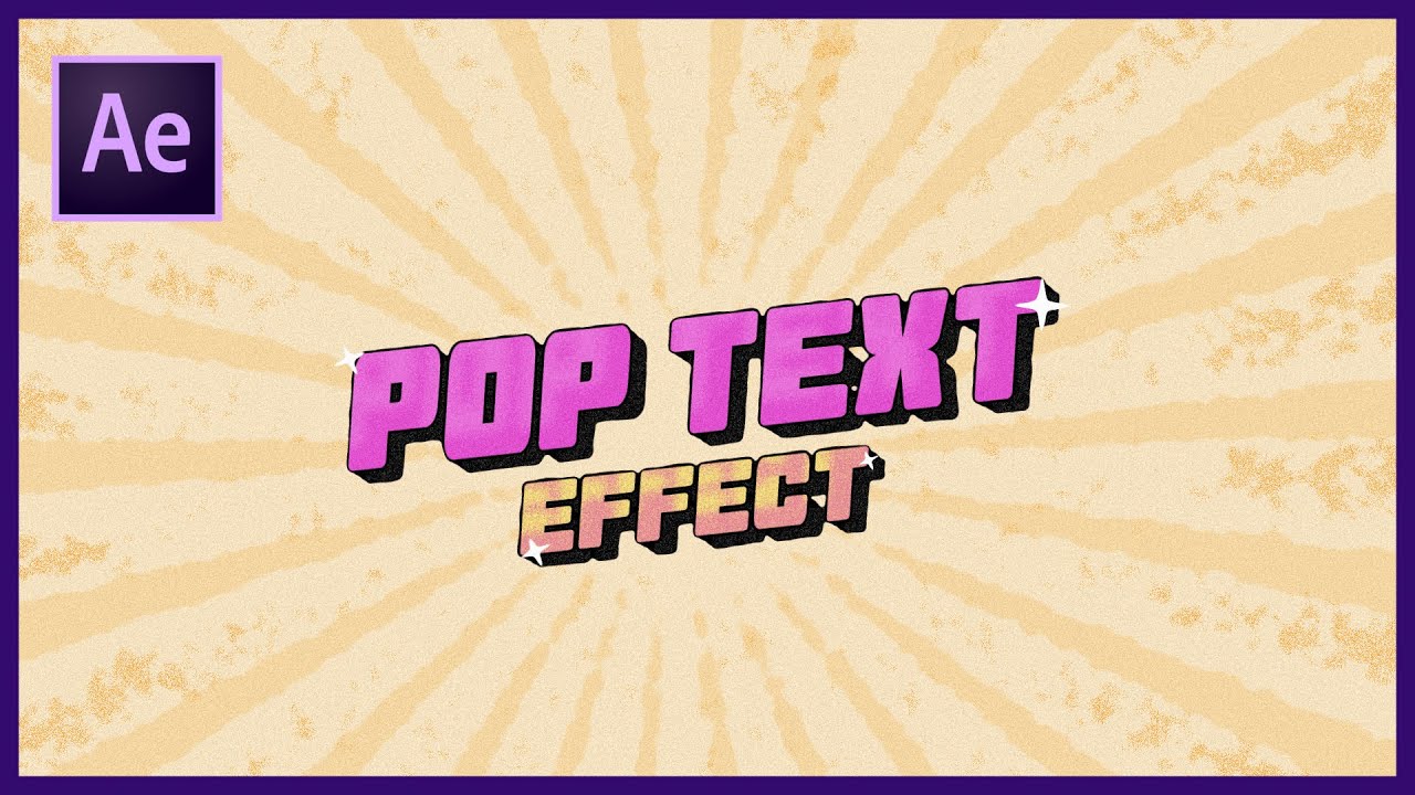 Vintage Pop Art Text Effect -  After Effects Tutorial