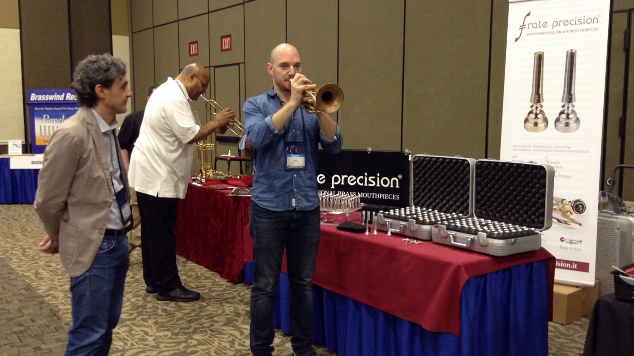 Adam Rapa testing Frate Precision mouthpieces -  ITG 2017