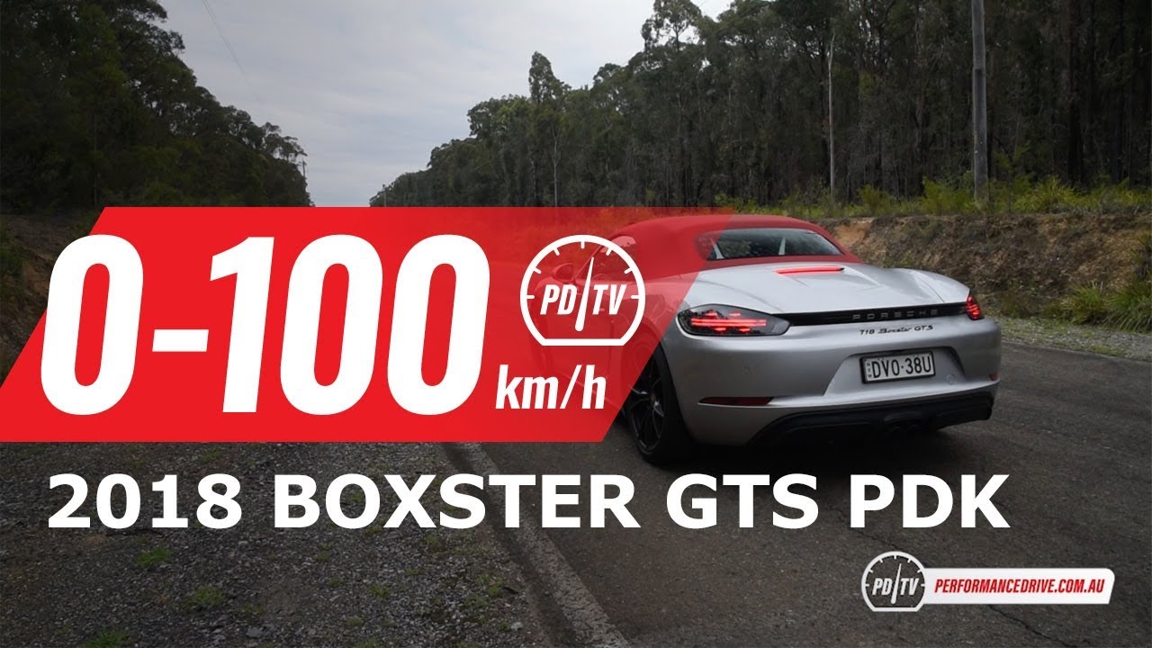 2018 Porsche 718 Boxster GTS 0-100km/h & engine sound