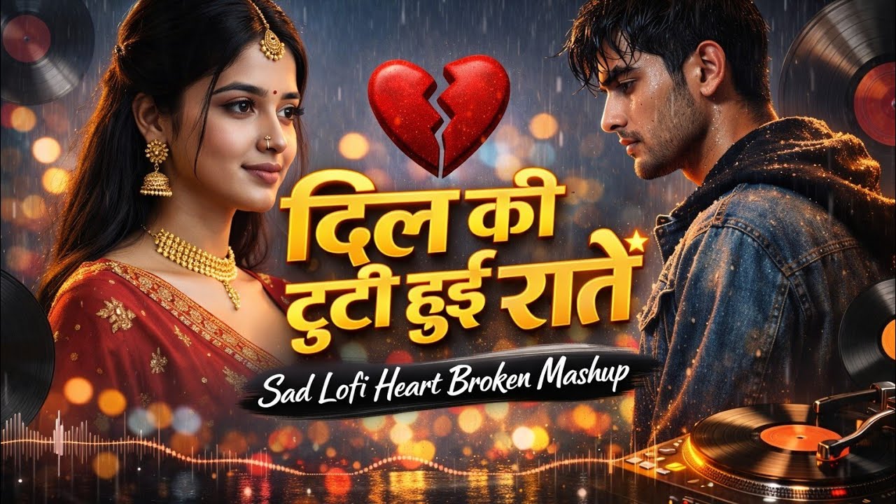 दिल की टूटी हुई रातें 💔 | Sad Lofi Heart Broken Mashup || DJ Remix 2026