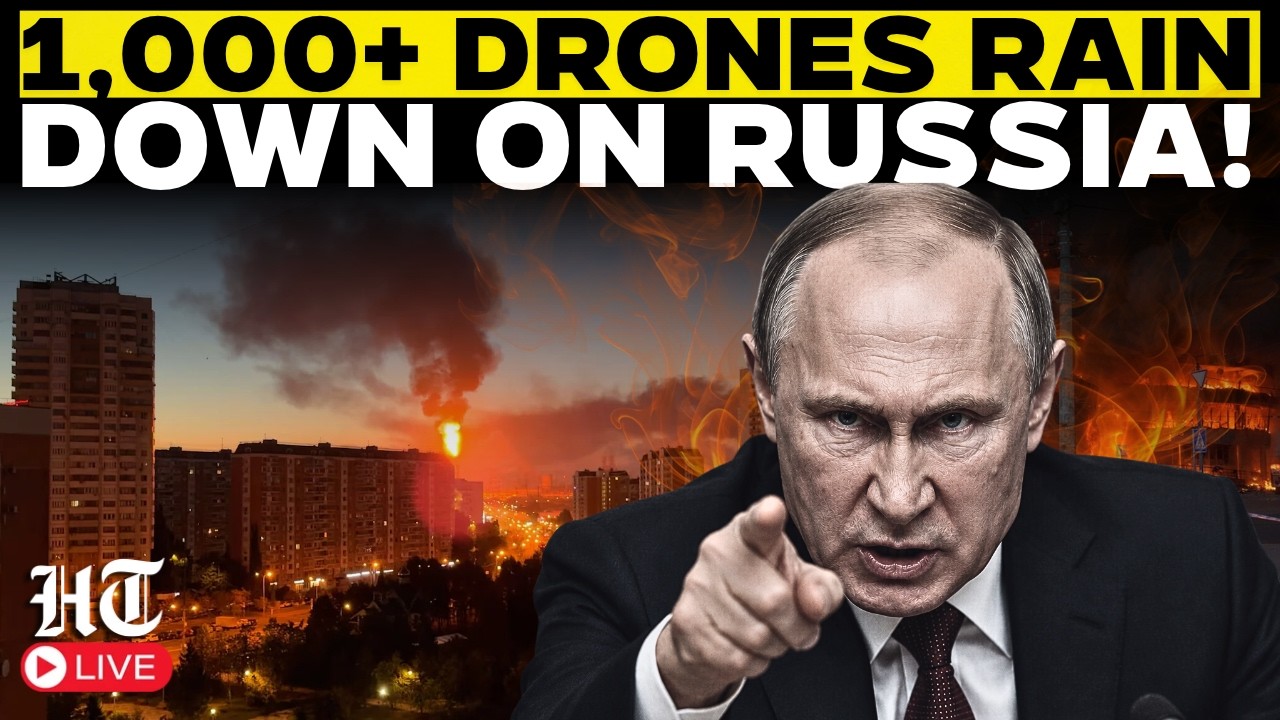 LIVE | Moscow Under Attack! 1,000+ Ukrainian Drones Hit Russia | Russia-Ukraine War Live | Putin