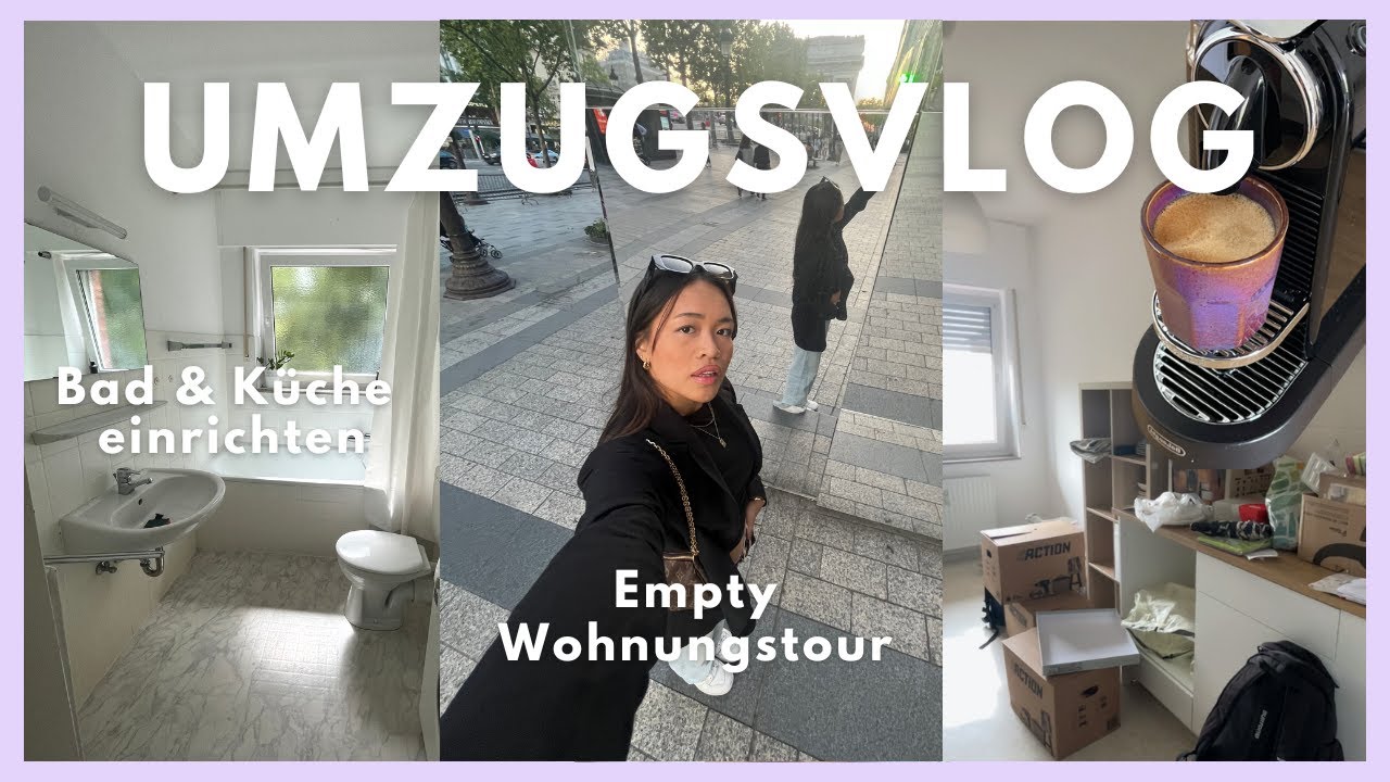 UMZUGSVLOG: Leere Wohnungstour, Bad & Küche einrichten, erste eigene Wohnung | Laica Vergara