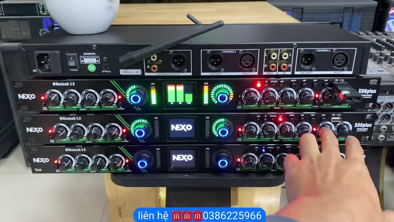 Xả Nâng tiếng nexo x88plus thiết bị nâng tiếng chỉnh âm thanh bass treble cực hay