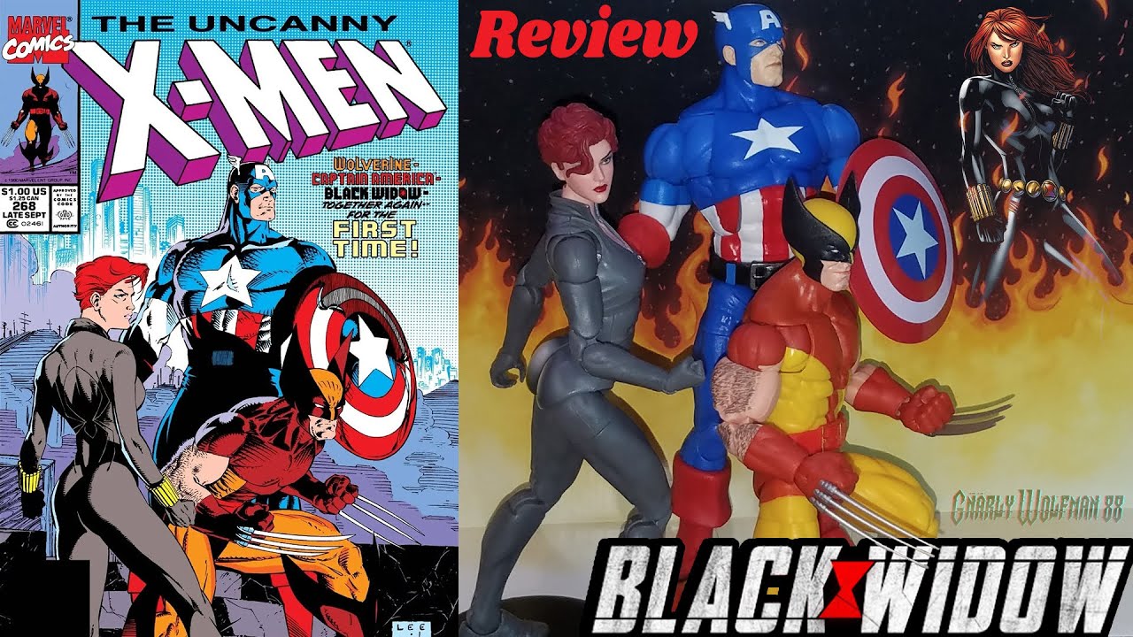 Обзор фигурки Чёрной Вдовы из серии Marvel Legends Uncanny X-Men (мини-комиксы, вторая волна).