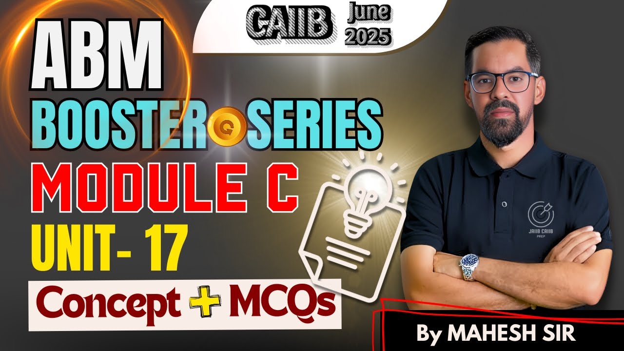 CAIIB ABM Statistics 2025 | CAIIB ABM Unit 17 Concept & MCQs | CAIIB June Preparation 2025