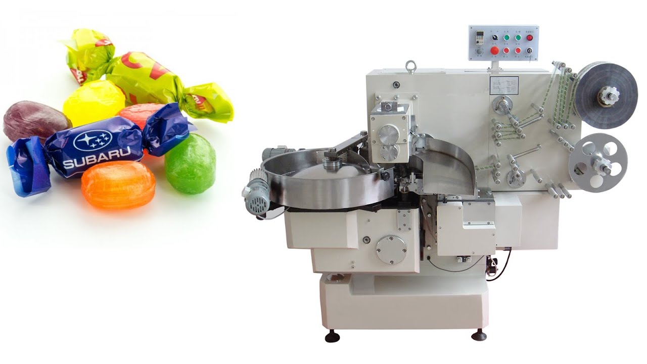 Double twist candy wrapping machine with PLC-TBN820