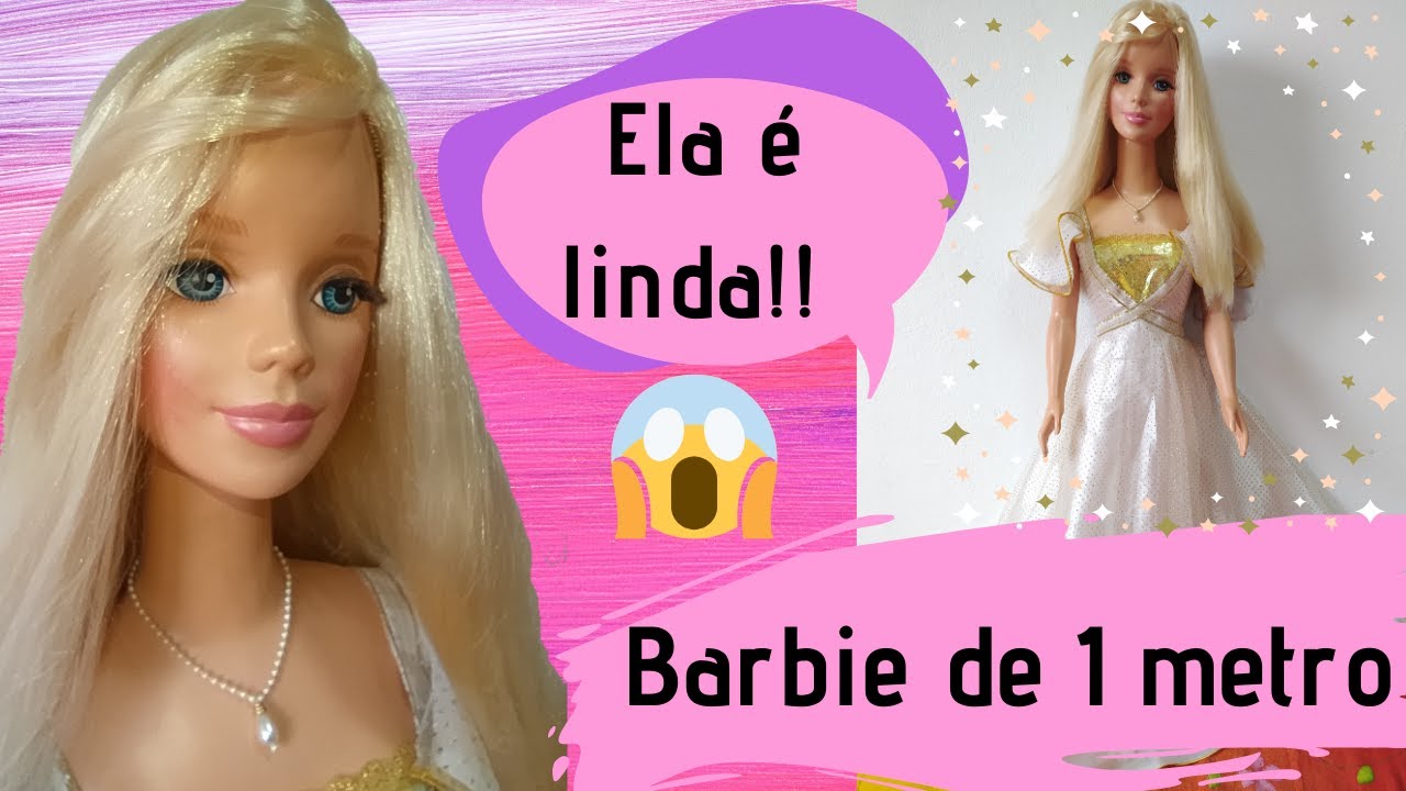 Unboxing e Review boneca Barbie Angel My Size- Barbie Gigante