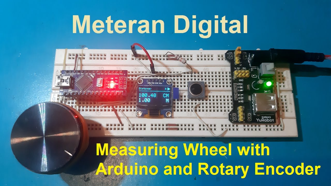 Membuat Meteran Digital dengan Arduino Rotary Encoder I Project Alat Ukur Arduino @herukentofficial