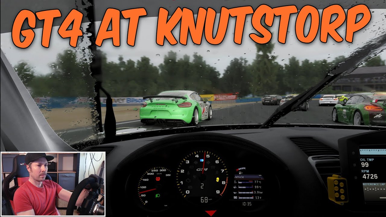 Porsche Cayman GT4 Clubsport on a rainy Knutstorp | Assetto Corsa