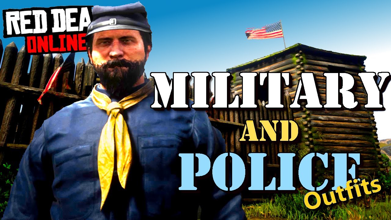 MILITARY AND LAWMEN OUTFITS IN RED DEAD ONLINE (US and Mexican Army Outfits) (Policeman & Pinkerton)