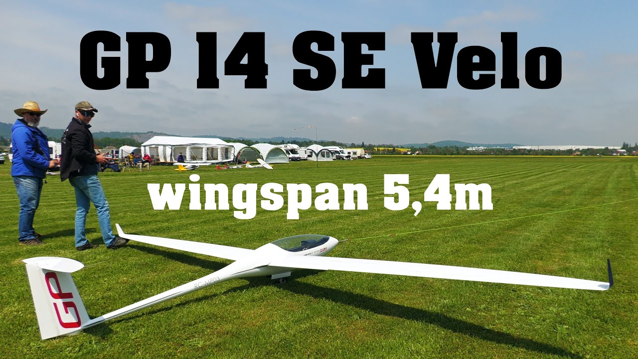 GP 14 SE Velo | 5,4m giant scale RC glider | 4K | Hranice 2023