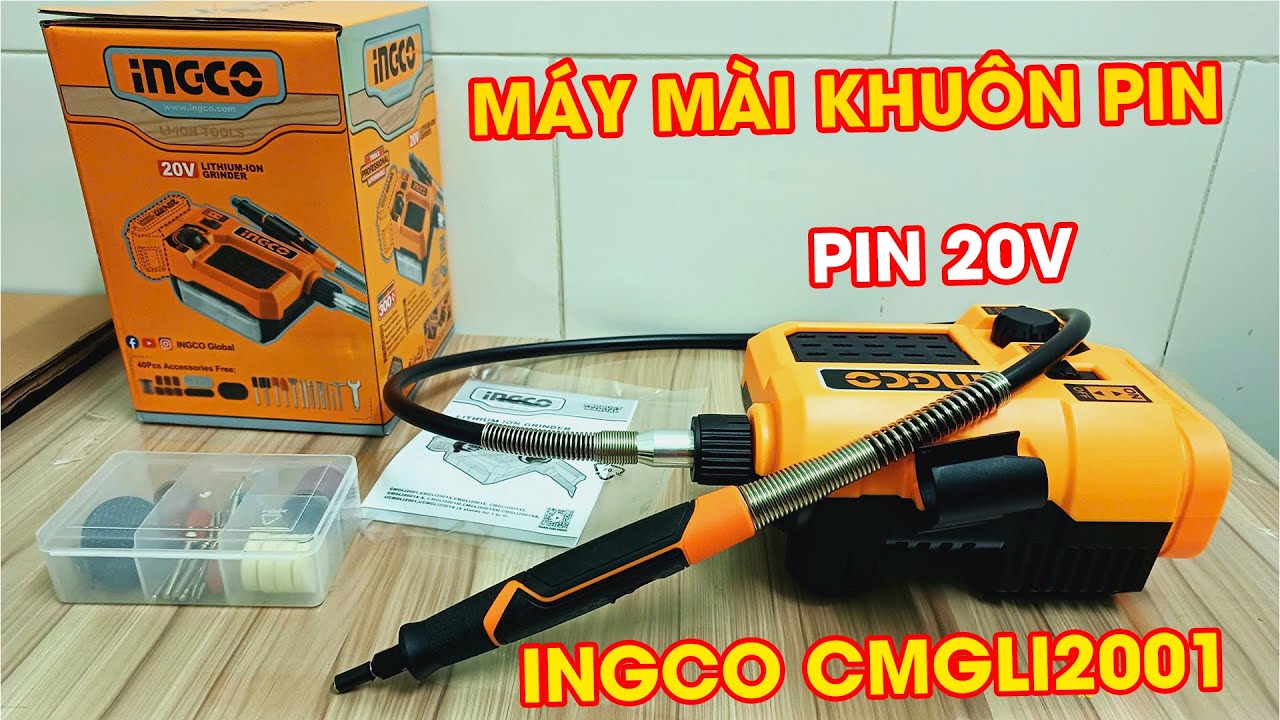 Máy mài khuôn dùng pin 20V mini INGCO CMGLI2001