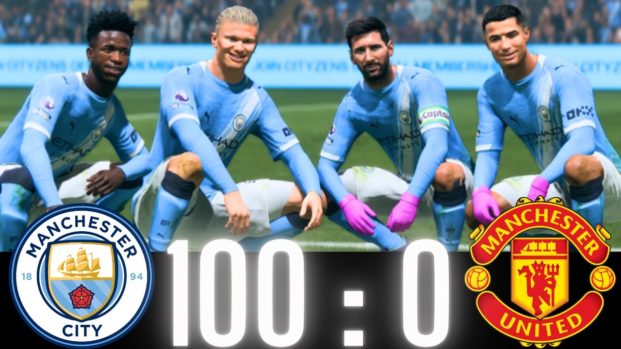 FC 26 -MESSI RONALDO NEYMAR & MBAPPE | ALL WORLDS STARS | MANCHESTER CITY 100-0 MANCHESTER UNITED