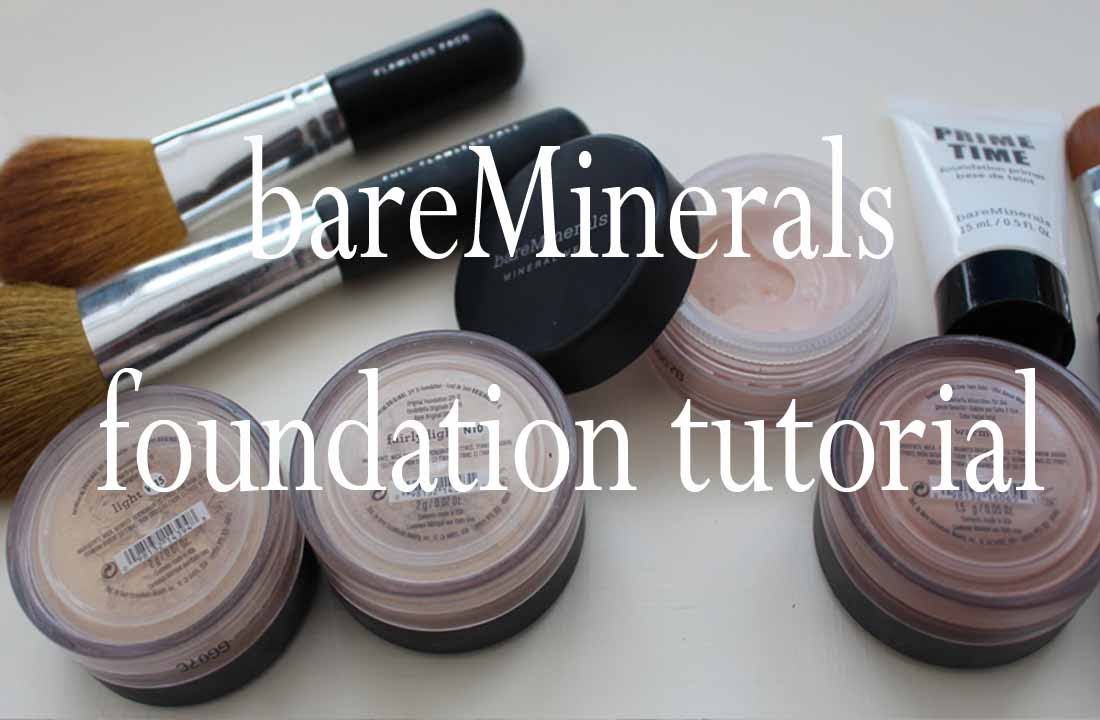 Bare Minerals powder foundation tutorial (V6)