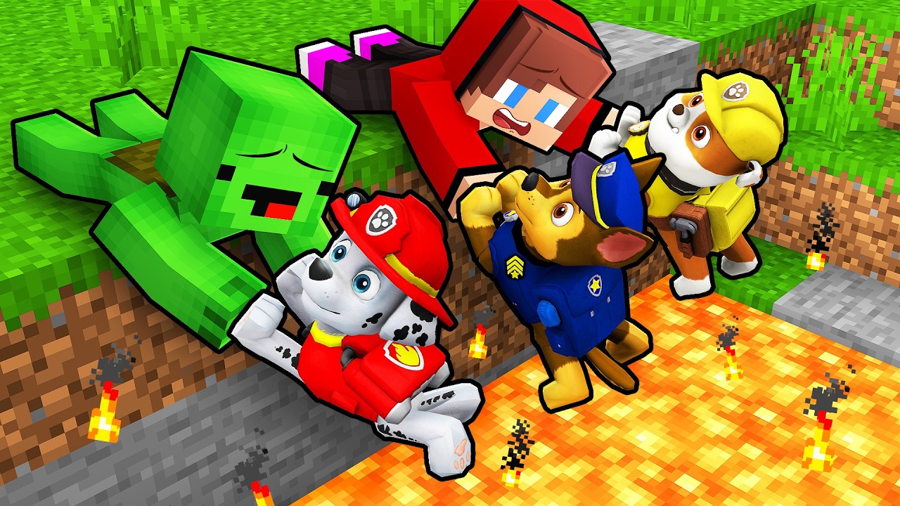 Mikey and JJ Saved Paw Patrol in Minecraft (Maizen)