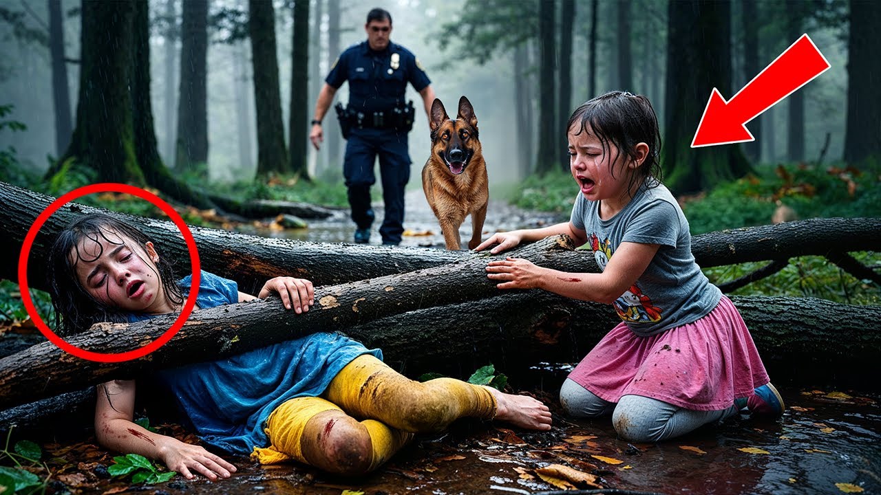 Twin Girls Trapped In Storm - Hope Fading Until A Police Officer And His German Shepherd.