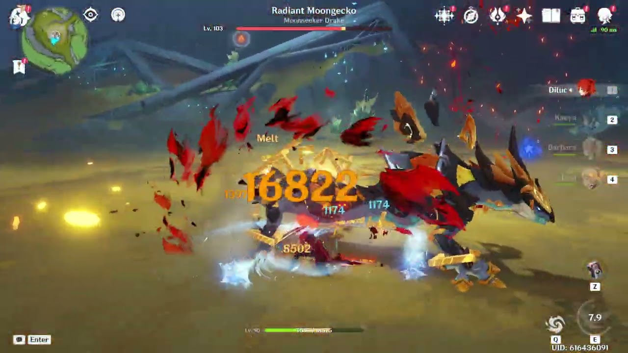 NEW Radiant Moongecko Boss - Genshin Impact (First Blind Run)