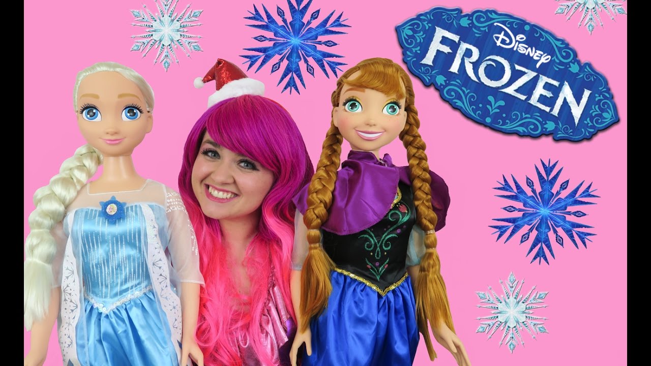 GIANT Anna & Elsa Frozen Dolls | TOY REVIEW | KiMMi THE CLOWN
