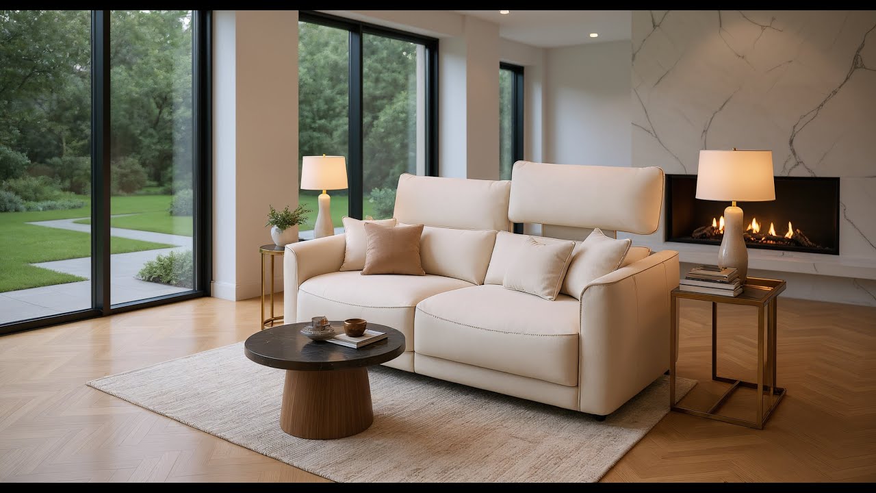 GALA 3er Stoffsofa - Schlankes Sofa mit Funktionen | Sofanella