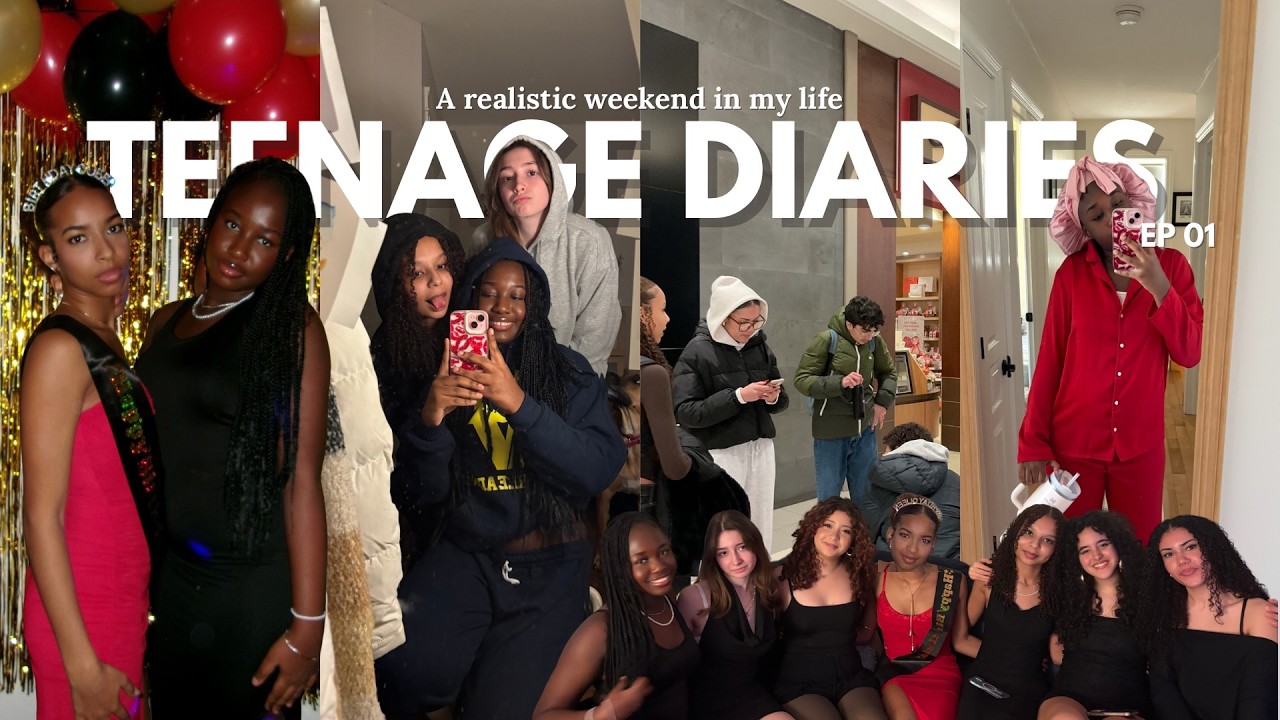TEENAGE DIARIES 001 ✰ | shopping, party, nails, reset, basketball game || Oceane’s Diary