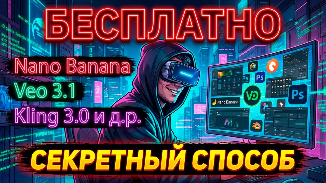 БЕСПЛАТНО Nano Banana, Veo 3.1, Kling 3.0 и д.р. | СЕКРЕТНЫЙ СПОСОБ ЧЕРЕЗ LUMALABS