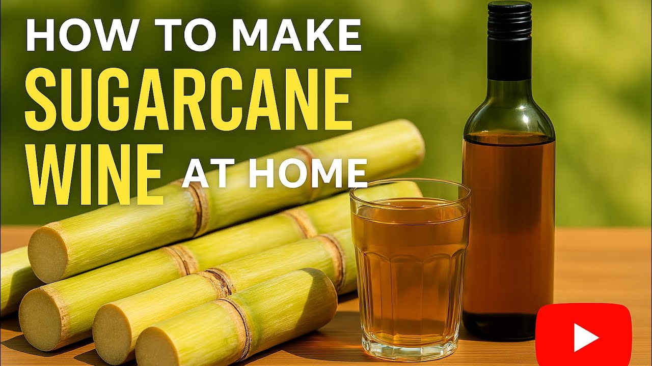 How to Make Sugarcane Wine at Home | Easy Homemade Fermented Drink 🍶🌿