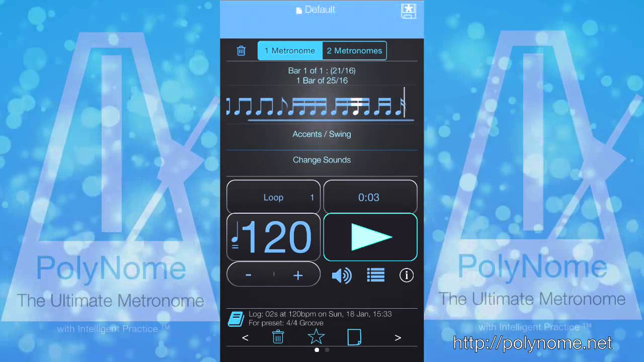 PolyNome - The Ultimate Metronome: Odd Time Signature Clicks