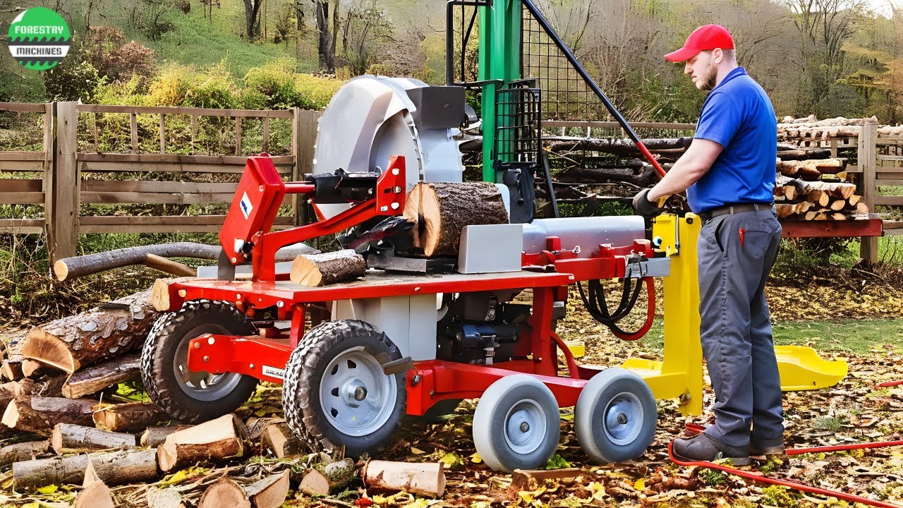 Fastest Automatic Firewood Processing Machine | Homemade Modern Wood Cutting Chainsaw Machines #42