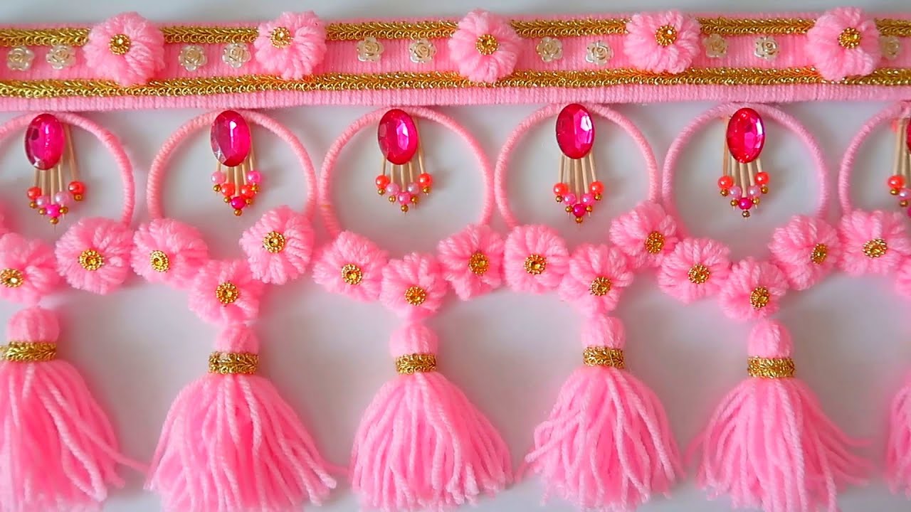 Woolen Door Hanging Toran For Home Decor || Best reuse ideas. WITH MATCHES. Woolen Design 2290