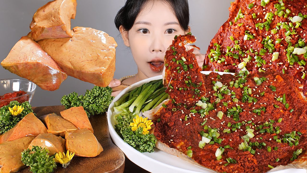 노랑이 와쪄연💛 노랑가오리찜 노랑가오리애 먹방 Steamed Yellow Stingray & Liver [eating show] mukbang korean food