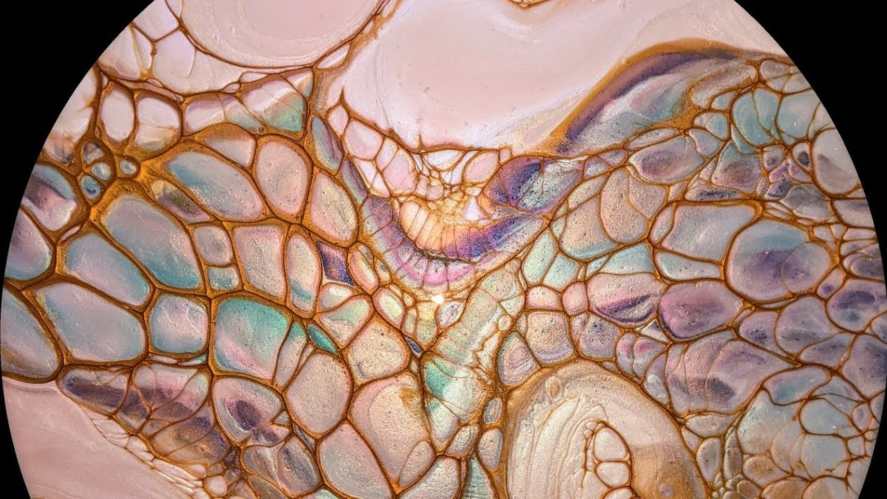 Mother of Pearl Acrylic Pour ~ Bloomswipe ~ Interference Pigments #TLP #Colourarte (140)