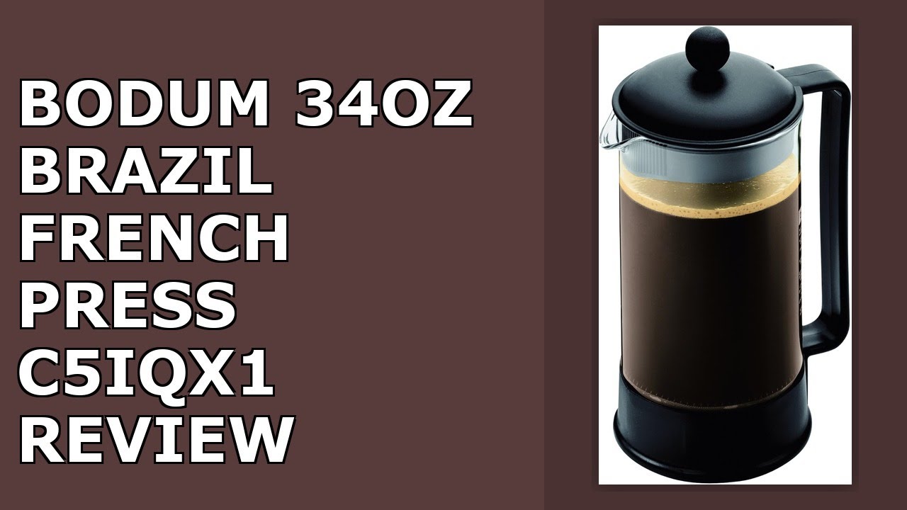 Bodum 34oz Brazil French Press Coffee Maker, High-Heat Borosilicate Glass, Black - Made in Review