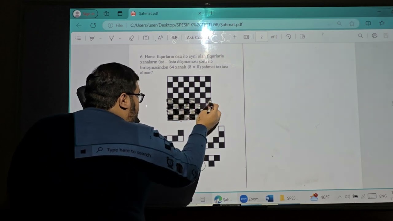 Şahmat sualı! Bu izahı &ccedil;oxunuz bilmirsiniz! M&uuml;tləq baxın!