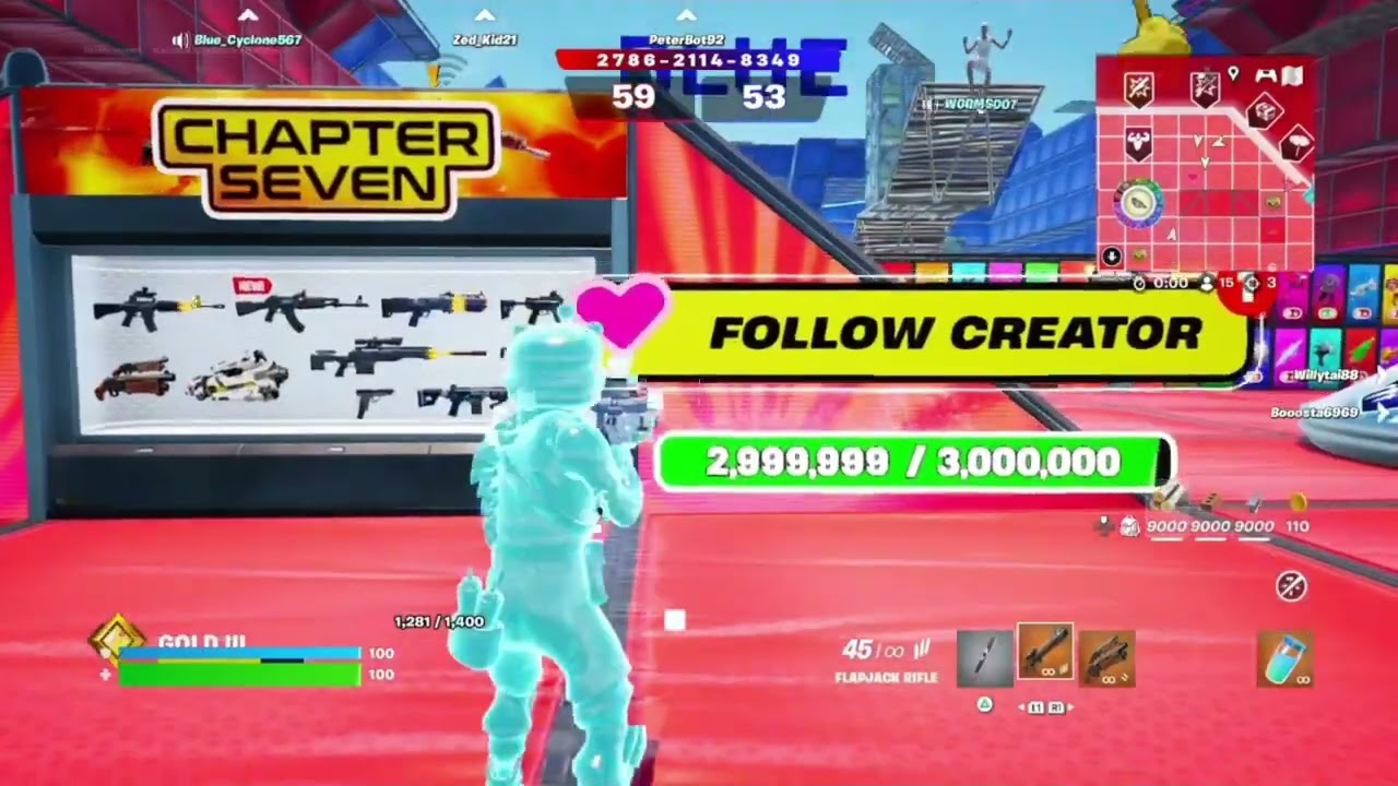 Fortnite super red versus blue