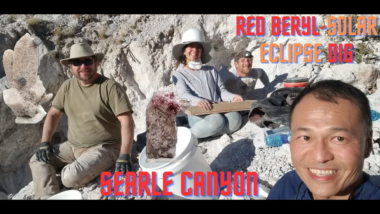 Red Beryl and Topaz Solar Eclipse Dig at Searle Canyon (Utah)