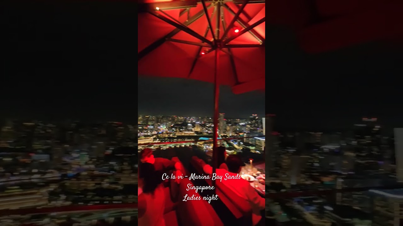 Night sky of Singapore at Ce La Vi Marina Bay Sands #singaporelife #travel