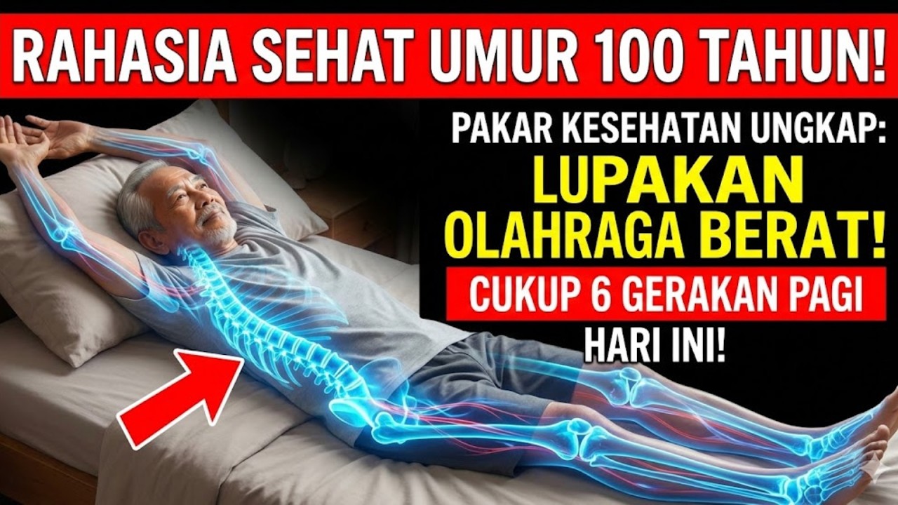 6 GERAKAN WAJIB LANSIA Saat BANGUN TIDUR Agar UMUR PANJANG | Kesehatan Lansia