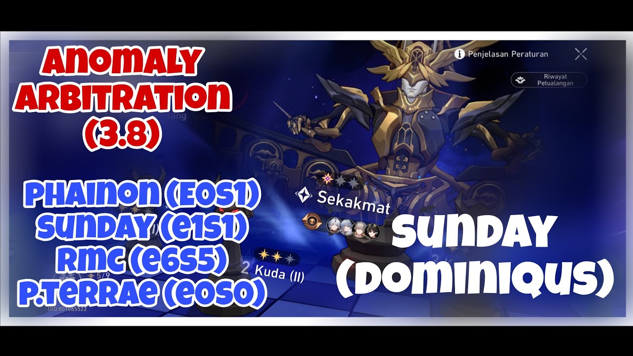 Anomaly Arbitration 3.8 with Phainon E0S0 || 1 star (6 turns used) || Honkai Star Rail
