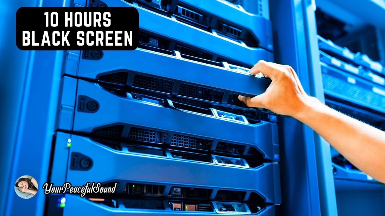 SERVER ROOM Sound | 10 Hours WHITE NOISE Black Screen | Calm, Relax, Soothe a Baby