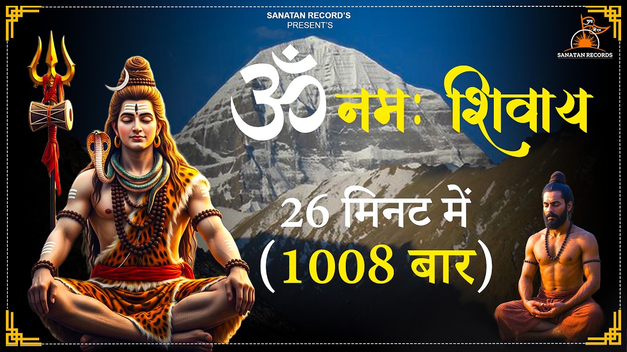 ॐ नमः शिवाय 1008 बार सिर्फ 26 मिनट में |