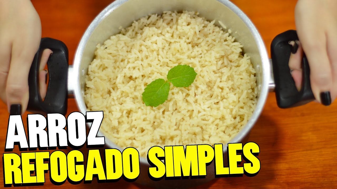 RECEITA DE ARROZ REFOGADO NO ALHO E ÓLEO - Arroz soltinho simples e fácil