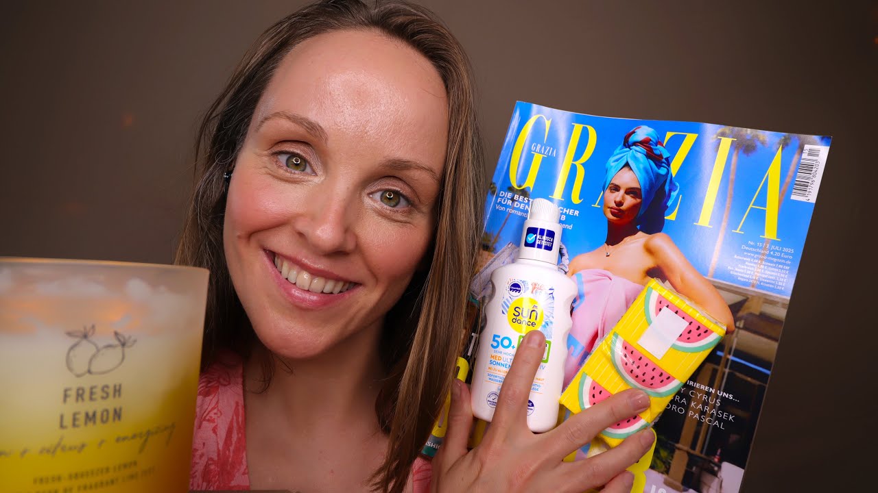 ASMR SUMMER TRIGGERS 🌞💛🩷🩵 | TAPPING FABRIC & MAGAZINE SOUNDS | WHISPERED