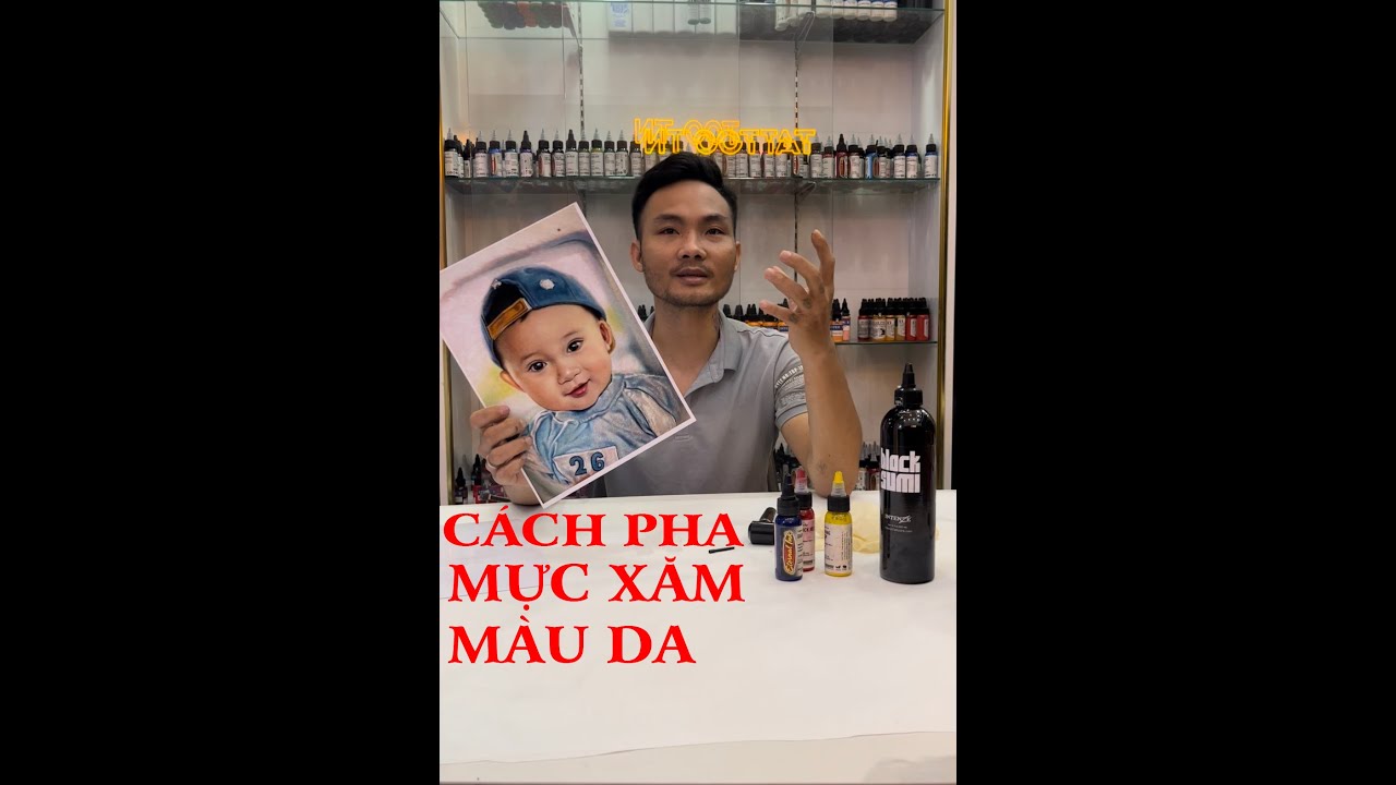 Cách pha màu da người từ 3 màu cơ bản (chuẩn tone xăm chân dung)