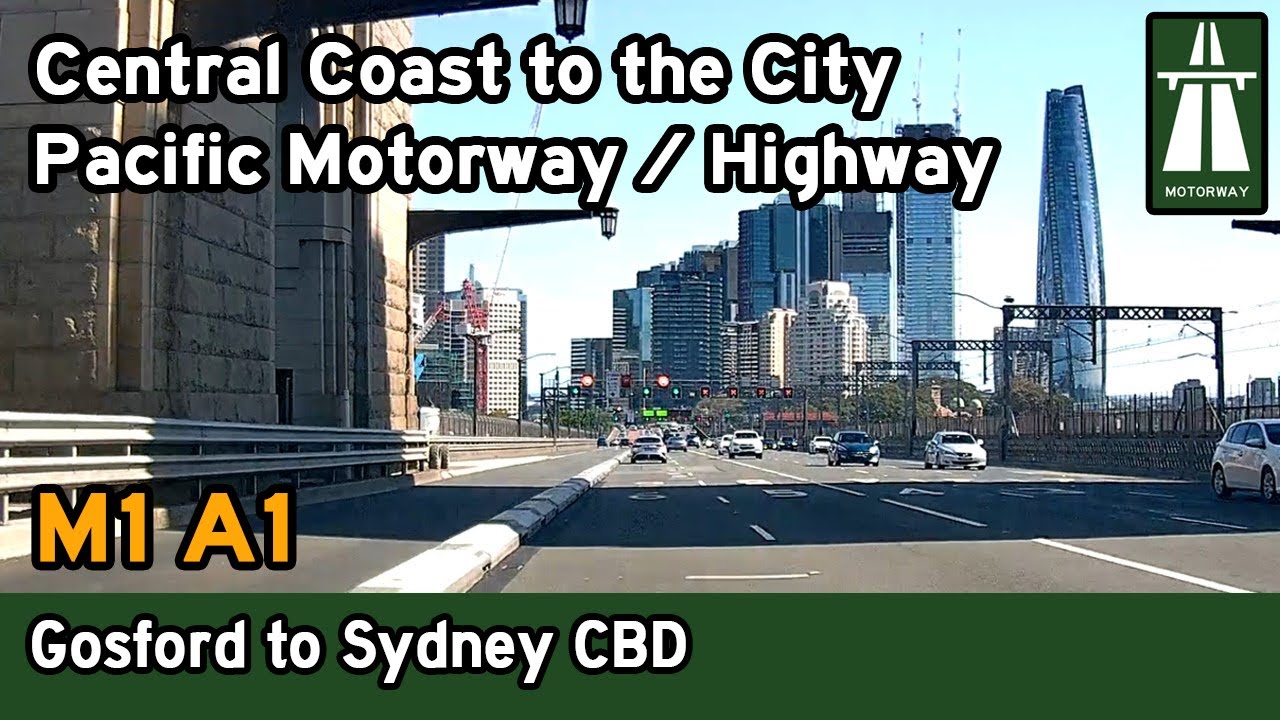 Driving from Gosford to the Sydney CBD - M1/A1 Pacific Motorway, Highway [4K]