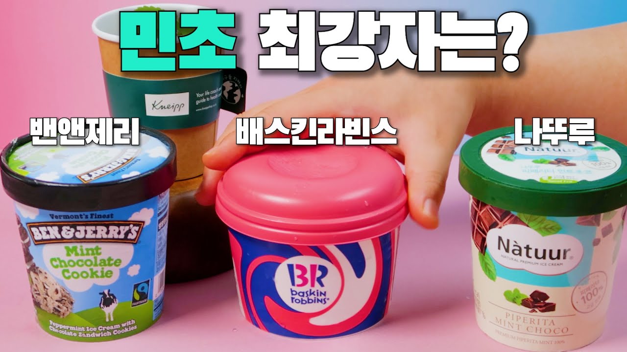 배스킨라빈스 vs 벤앤제리스 vs 나뚜루 민트초코 아이스크림 ㅣ mint chocolate chip ice cream
